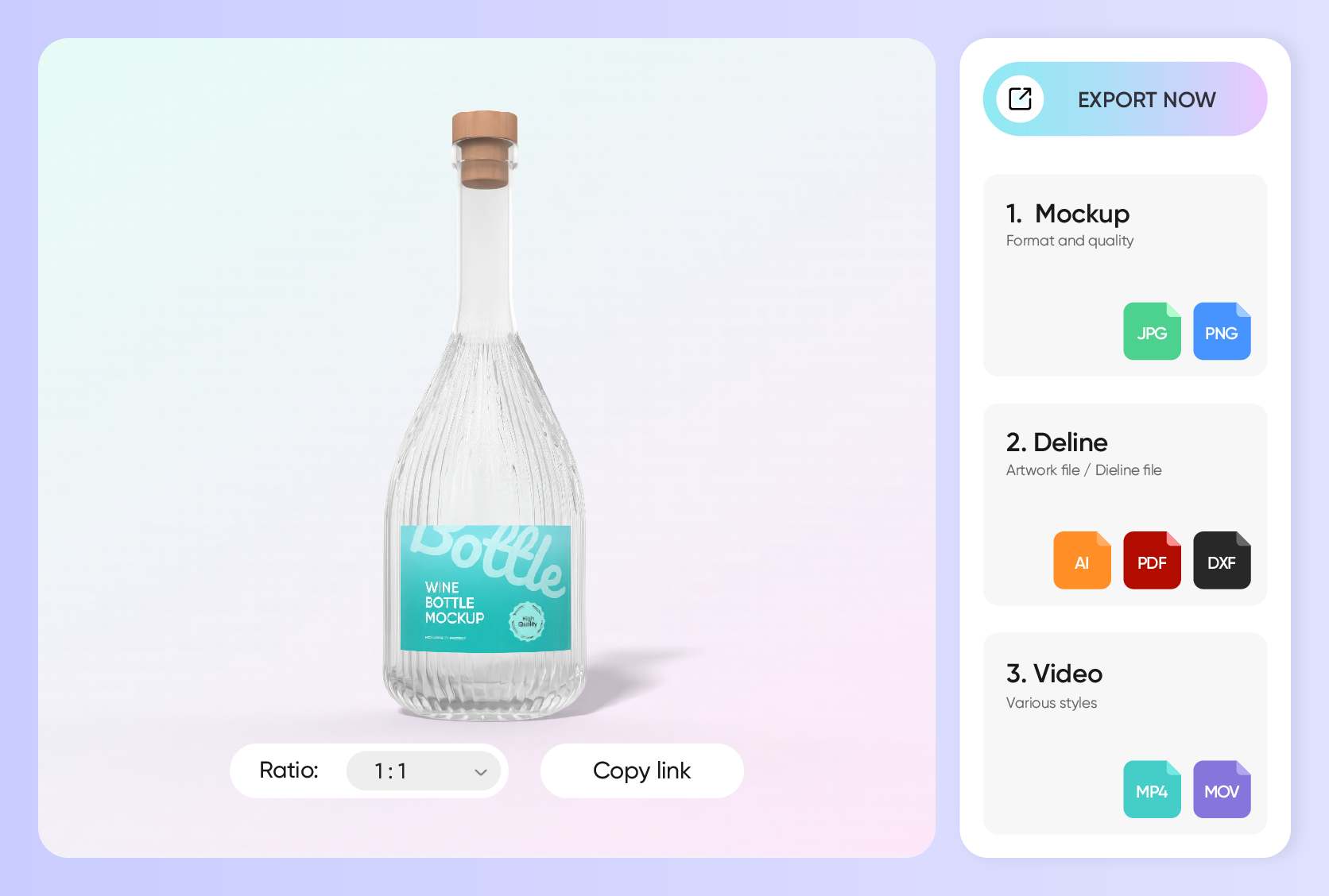 Export your final result in high-quality formats