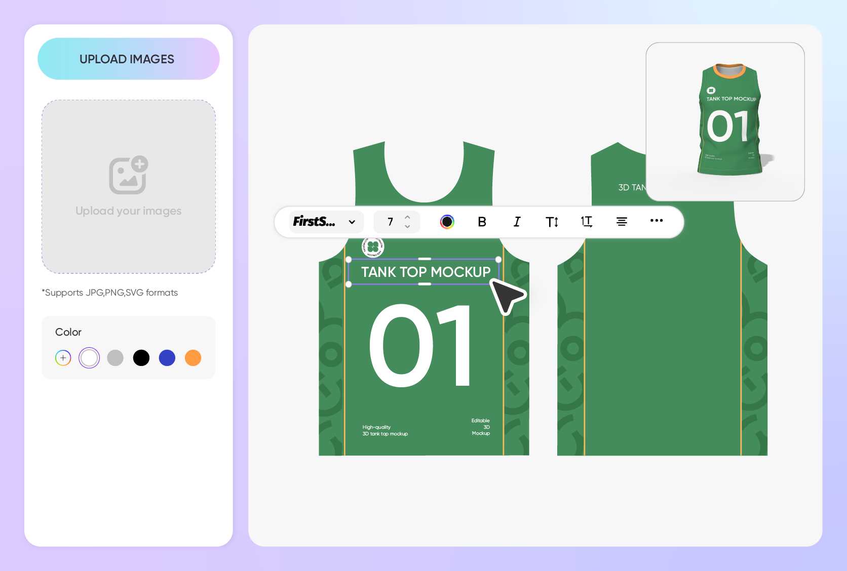Custom design elements for brand impact