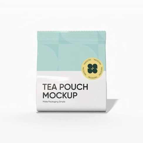 Tea pouch mockup