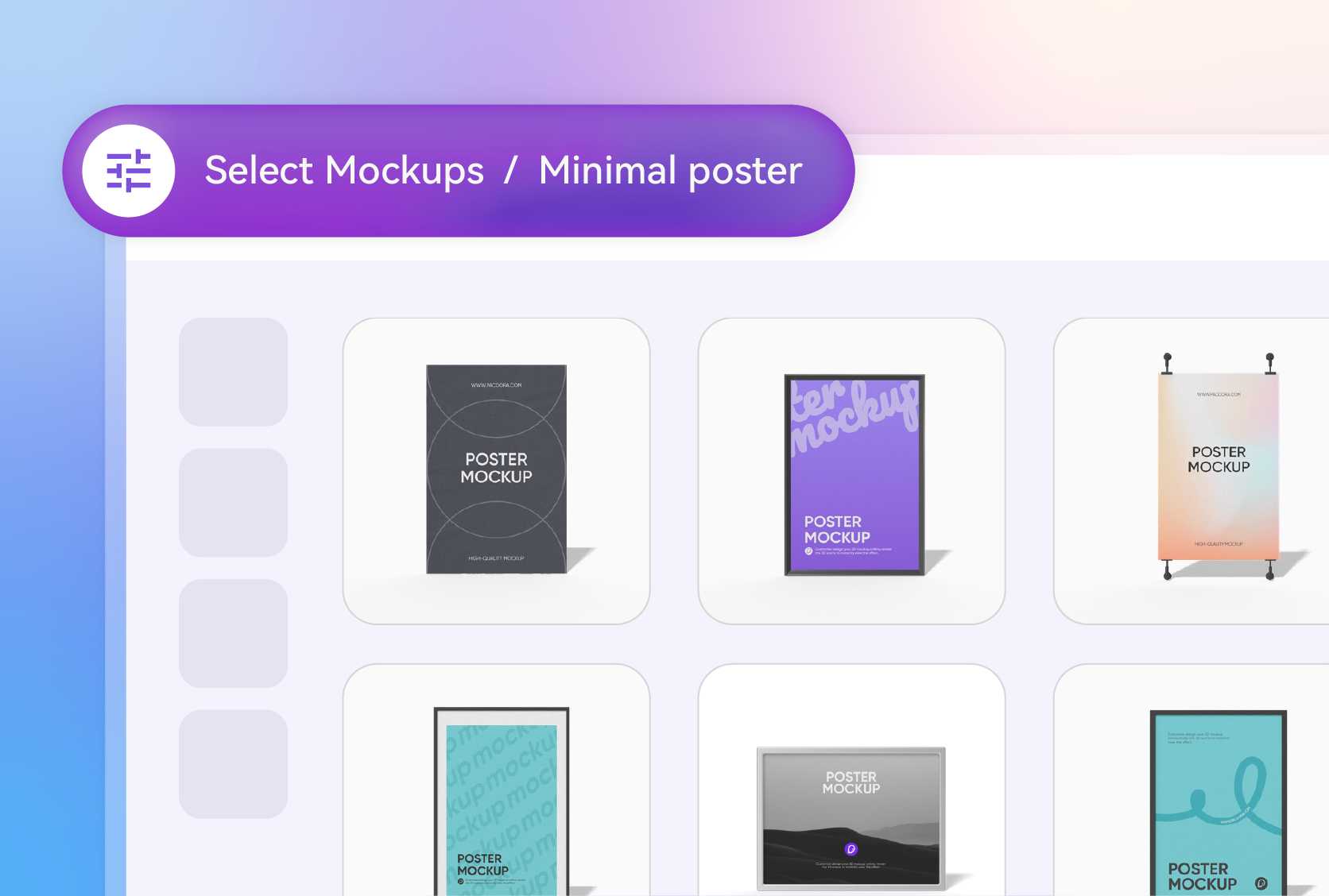 Variety of poster mockups for every setting