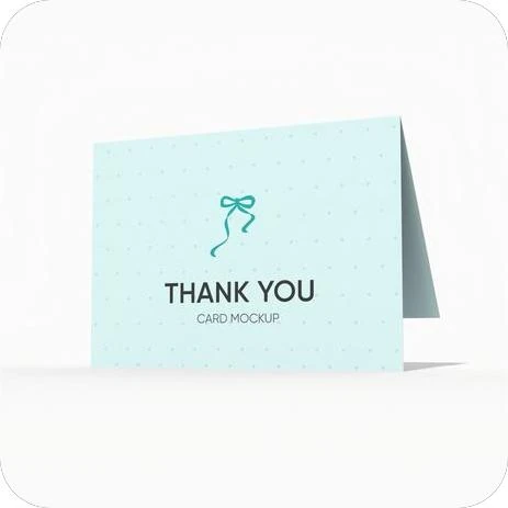 A5 thank you card mockup