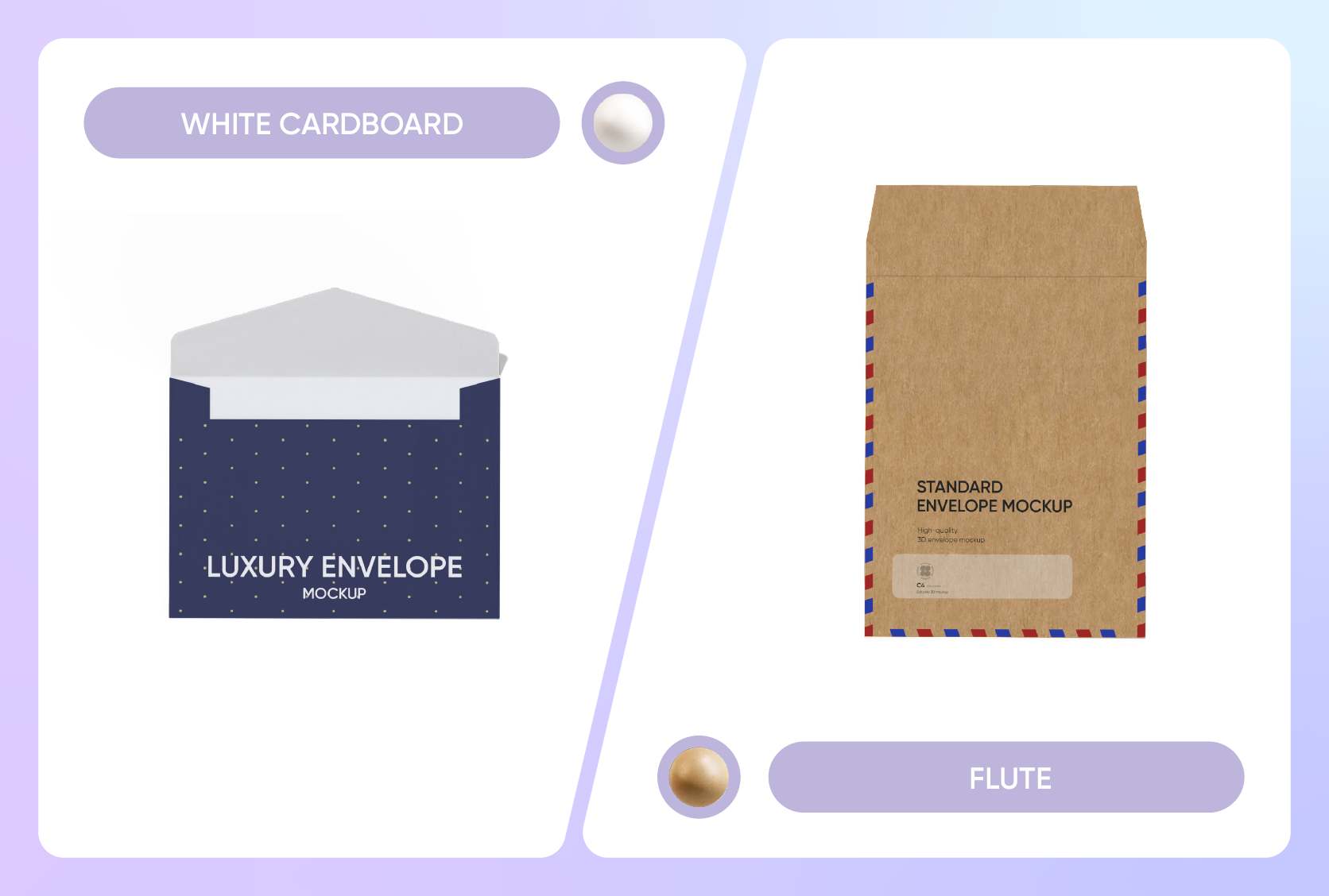 Material flexibility for quality mockups