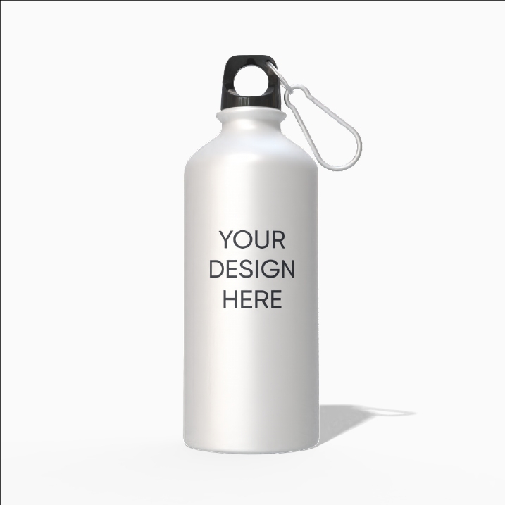 Water bottle with handle mockup