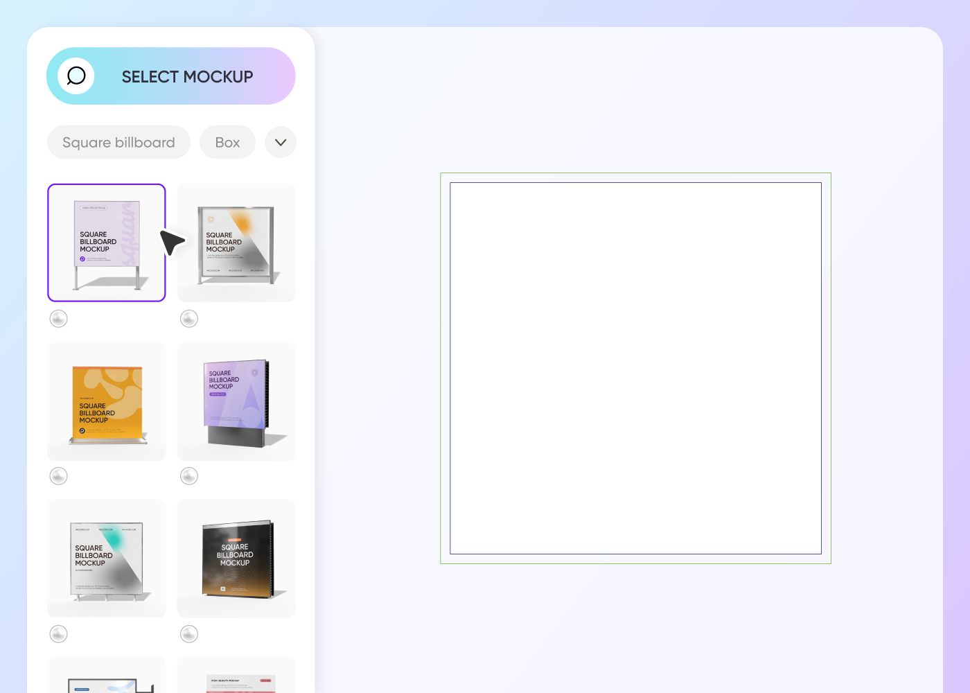 Step 1: Select a square billboard mockup