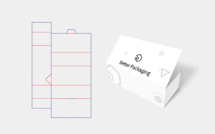 FEFCO 0473 recessed end box dieline