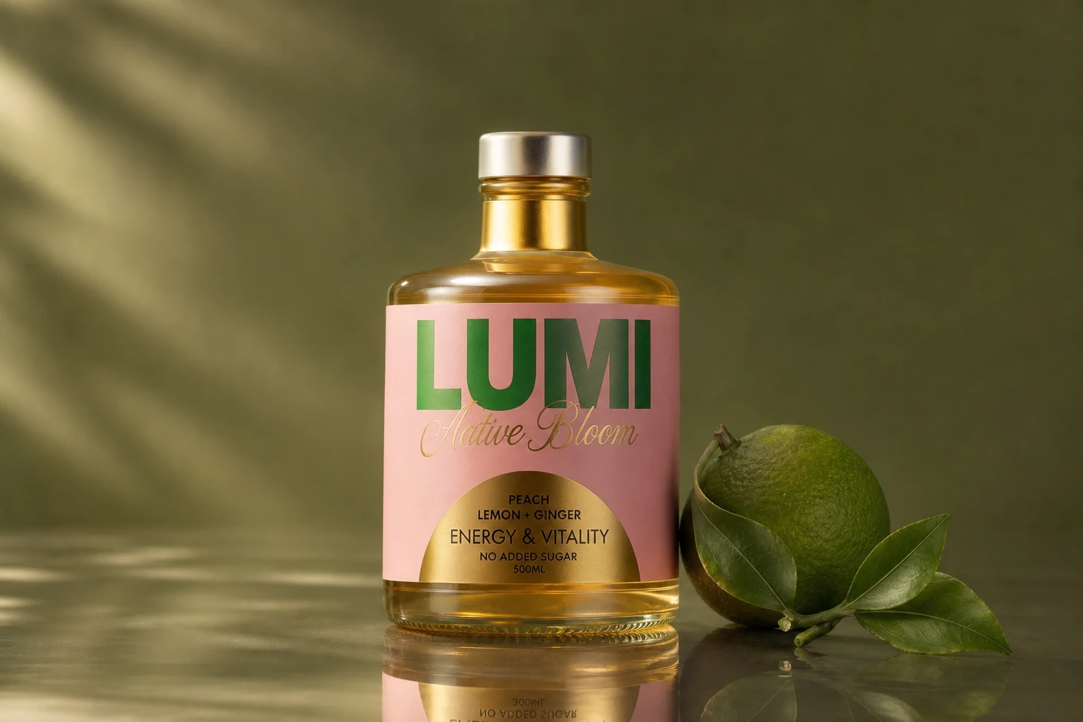 LUMI wellness drink packaging design
