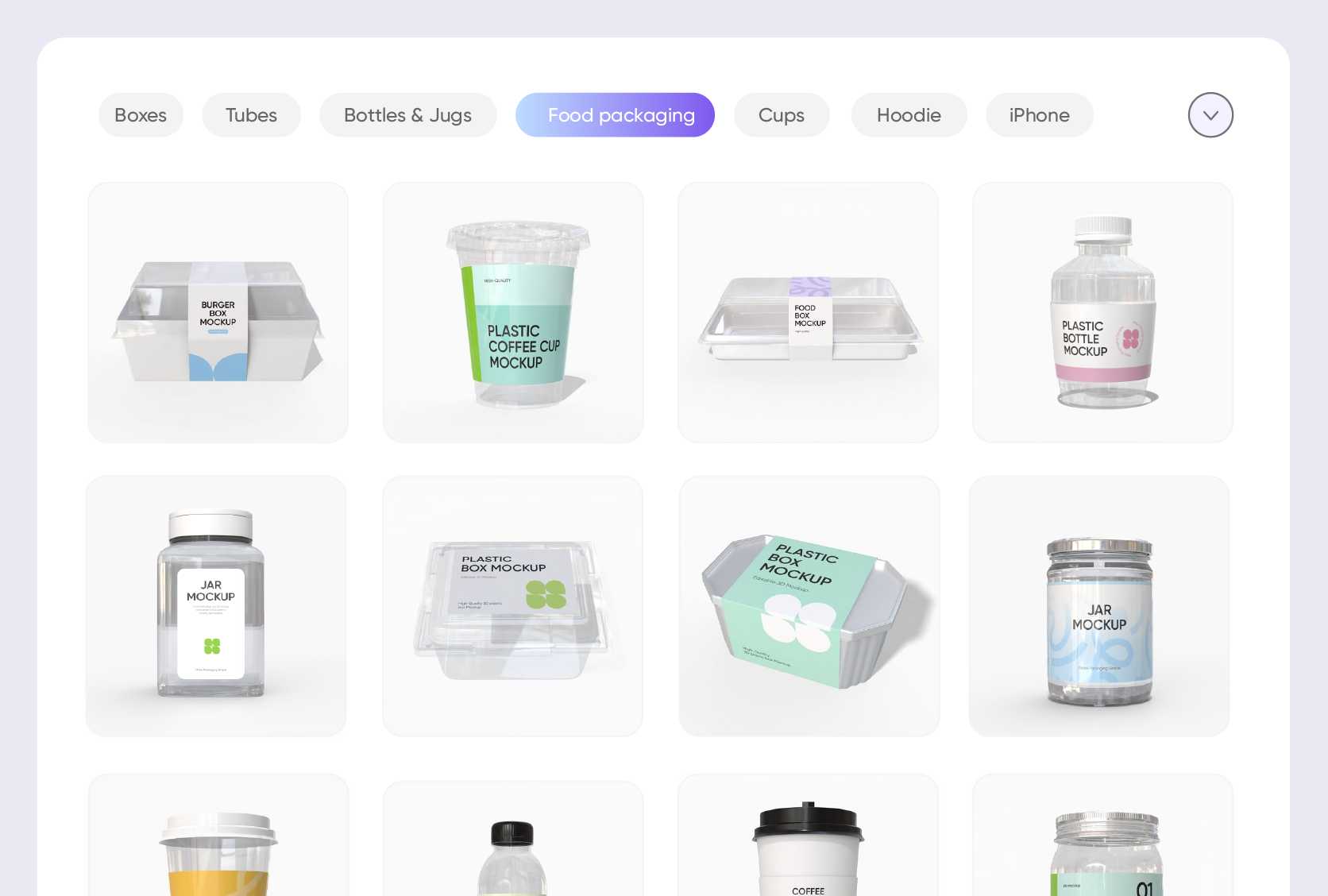 A wide range of varied bag mockups