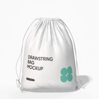 Drawstring bag mockup