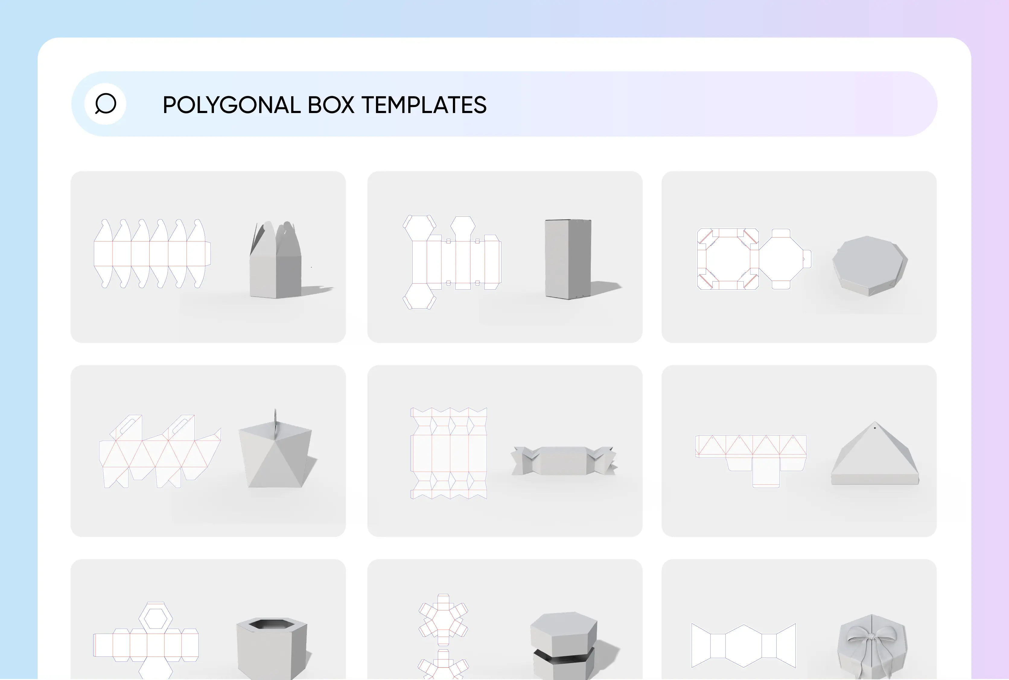 A wide selection of templates