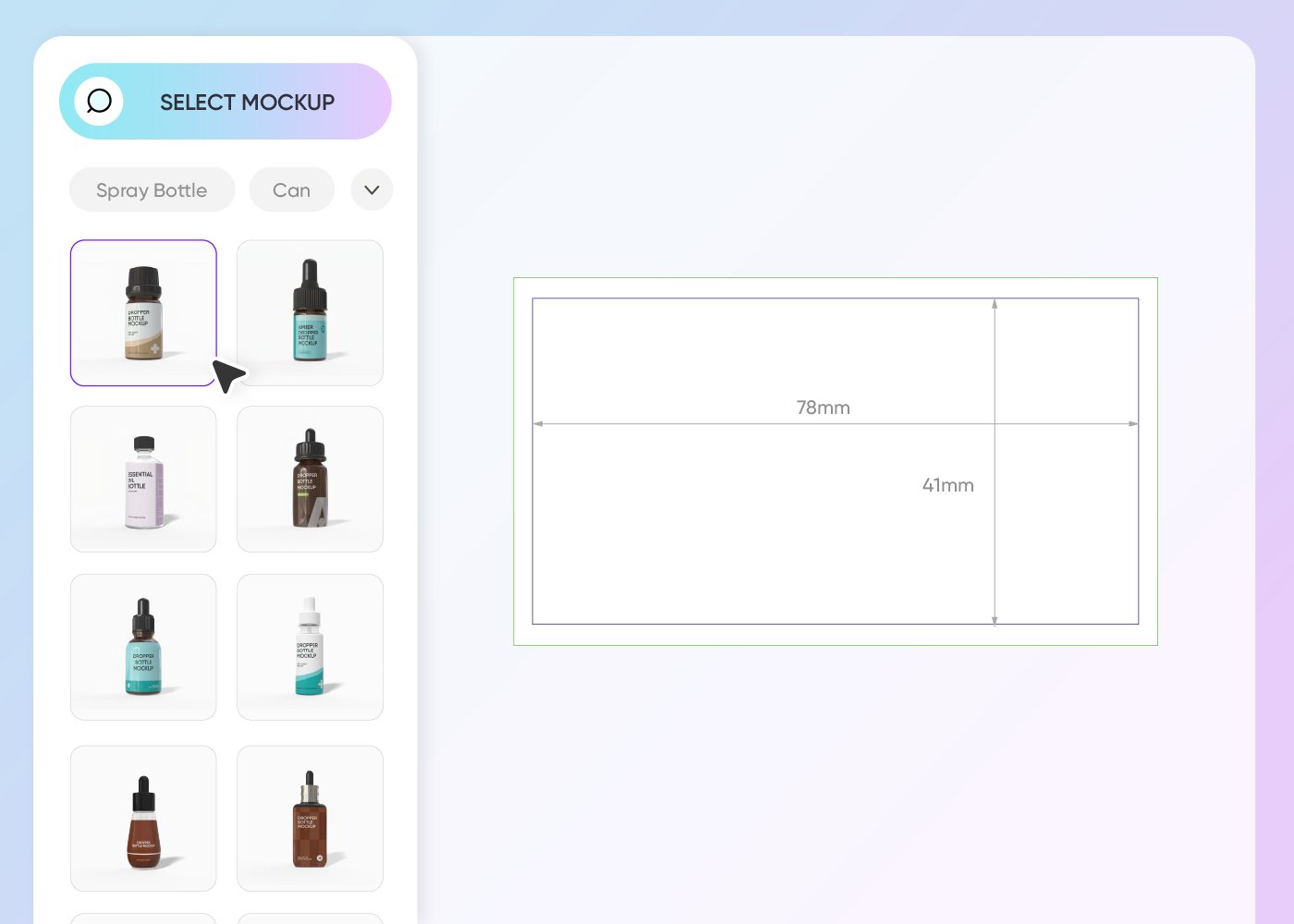 Step 1: Pick an essential oil bottle mockup