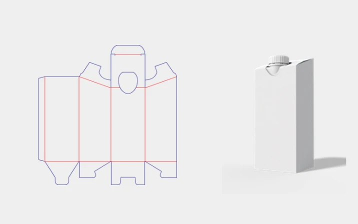 Milk carton packaging