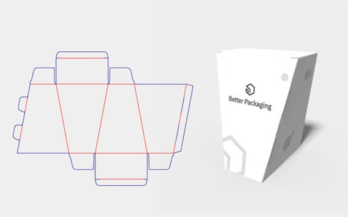 Trapezoid gift box template
