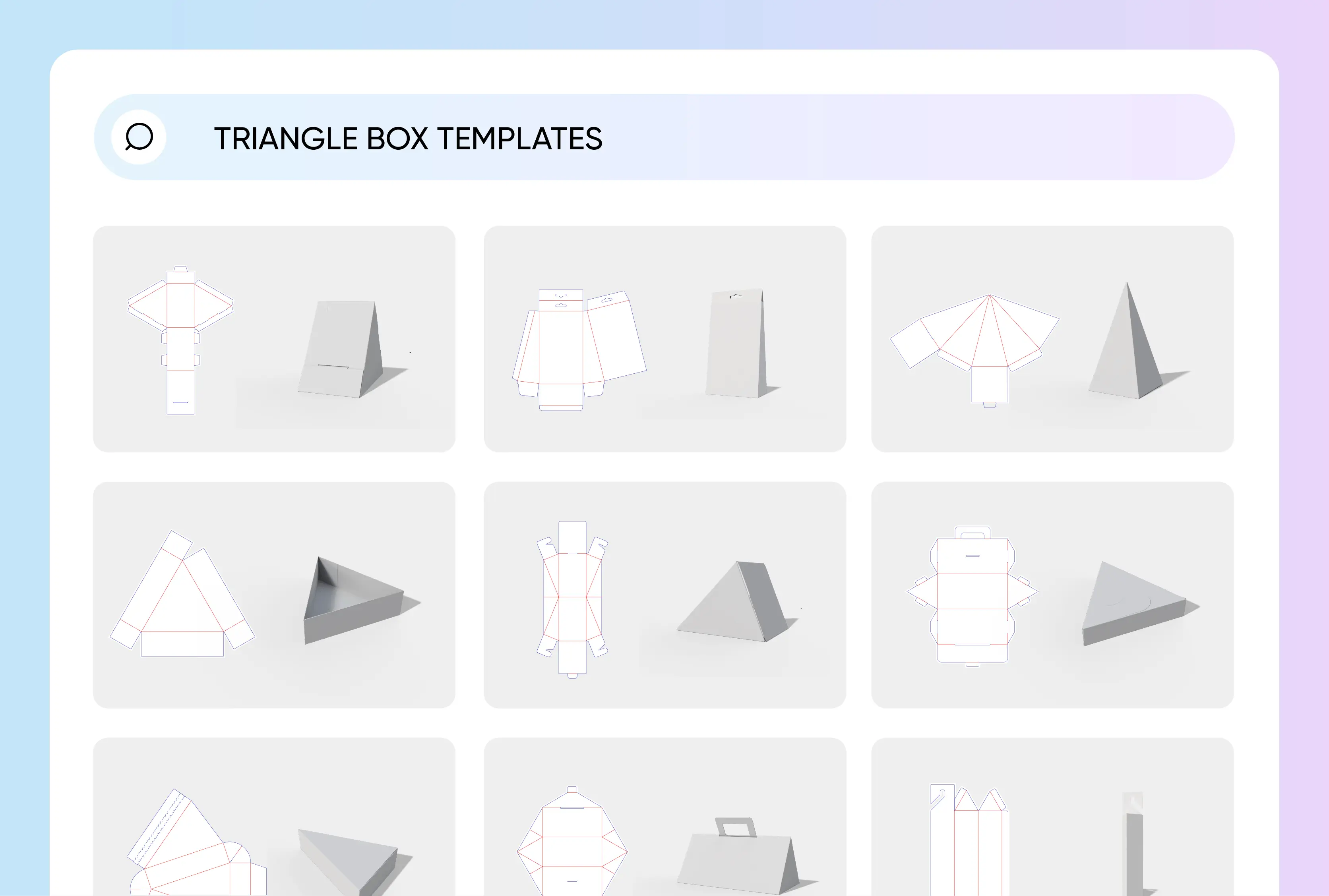 Wide selection of templates