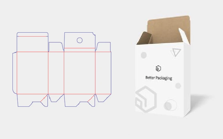 3D auto lock bottom box template