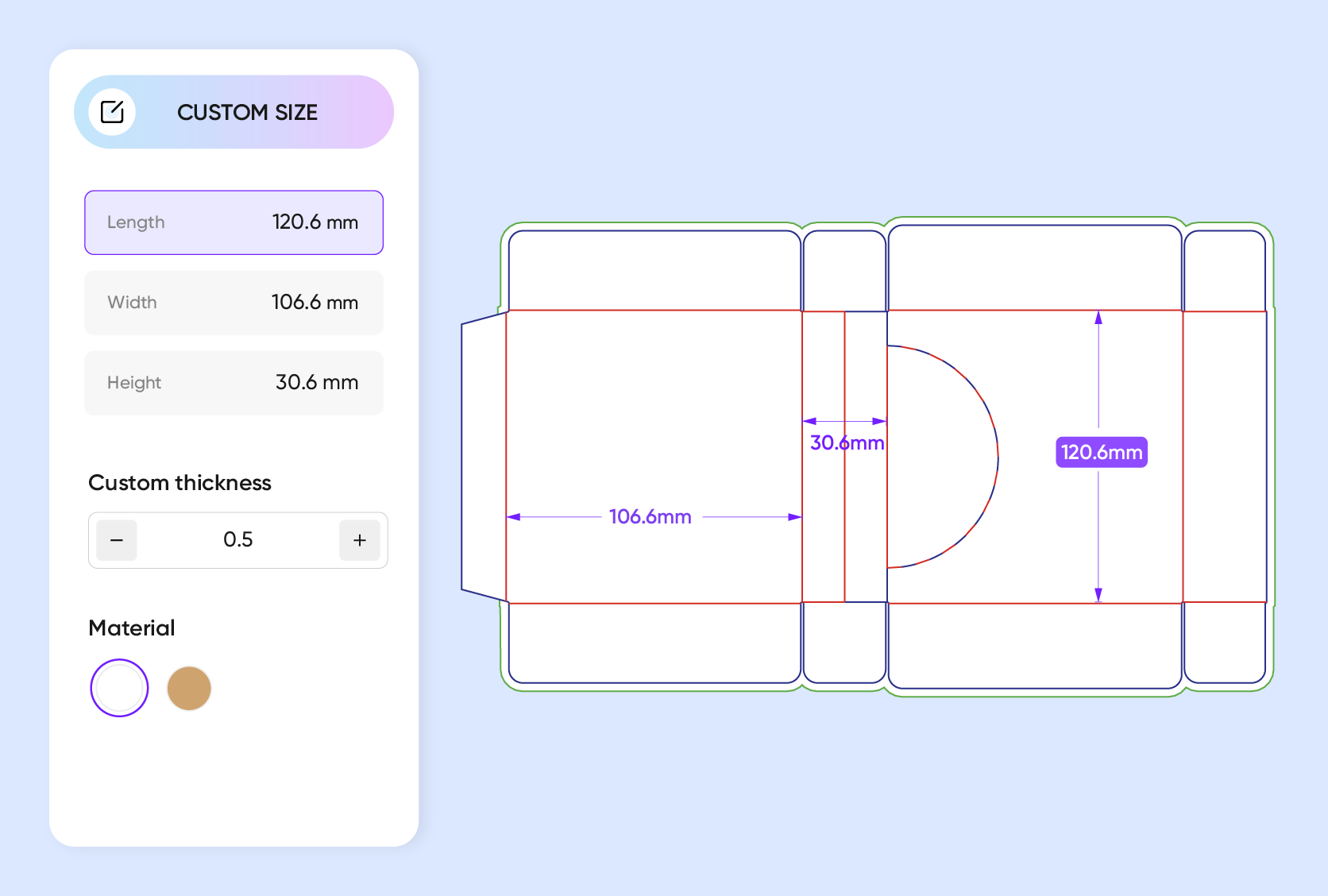 Customize with instant previews
