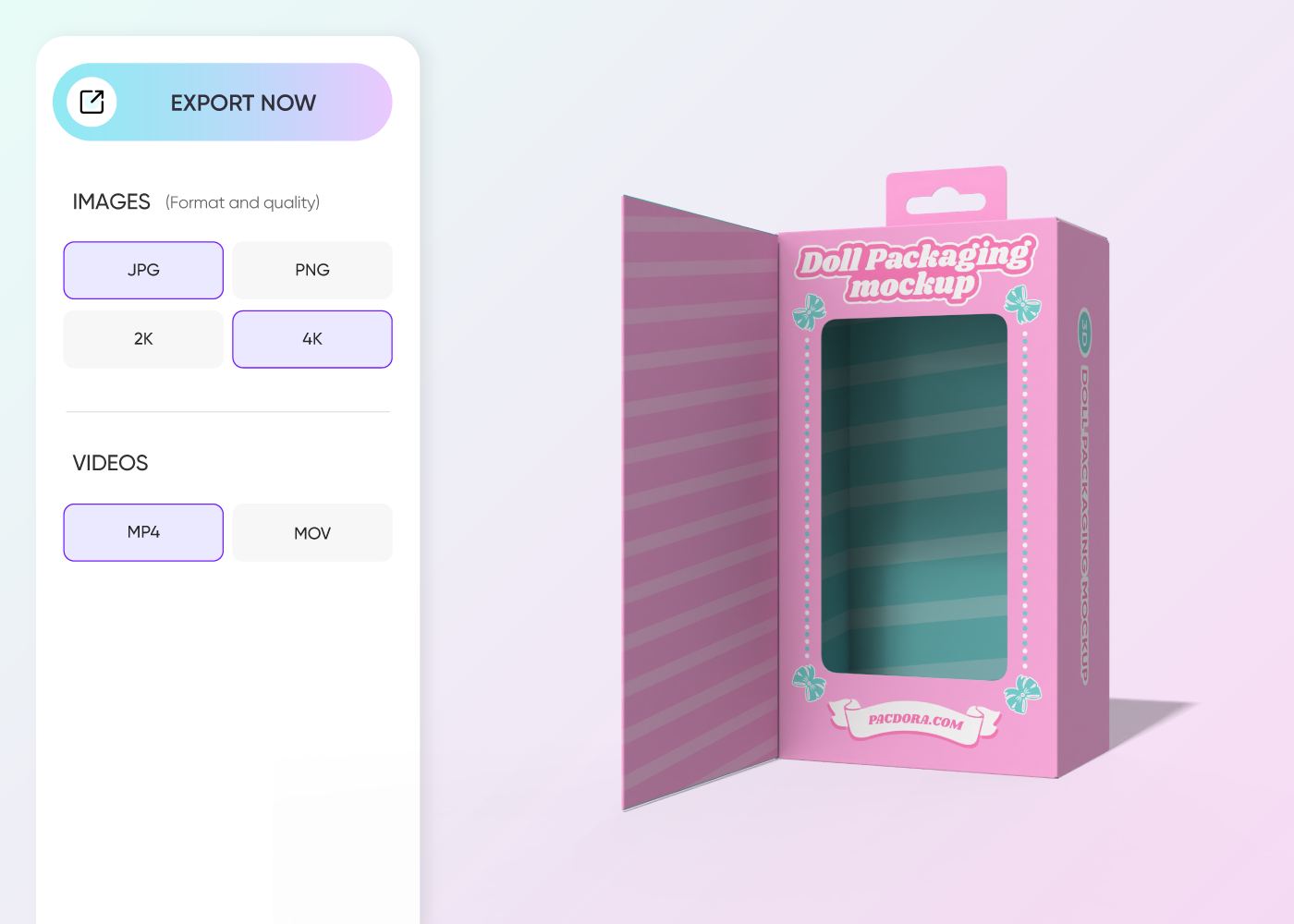 Step 3: Download your doll packaging