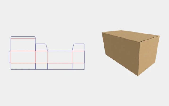 FEFCO 0212 folding box template