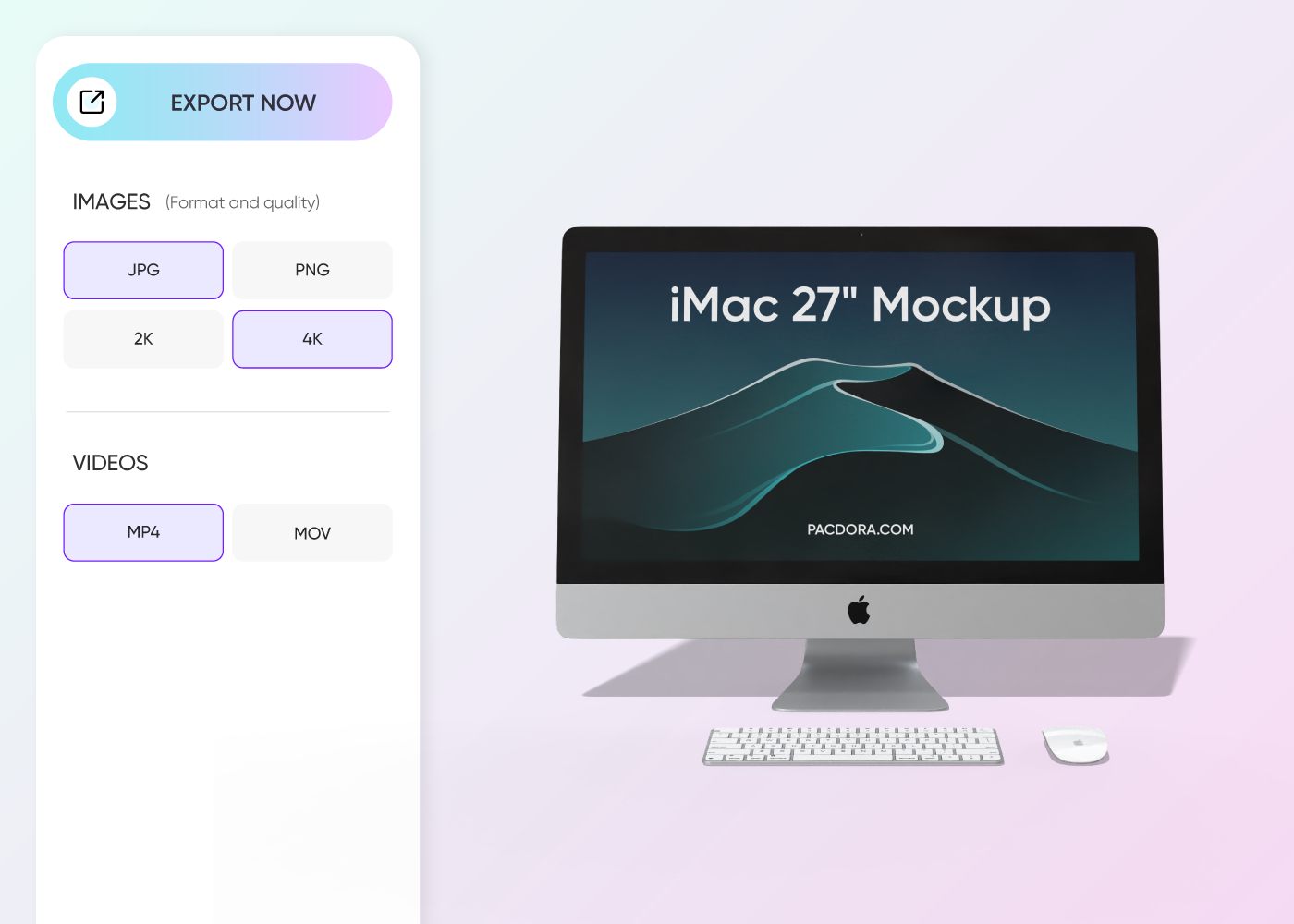 Step 3: Export your iMac design