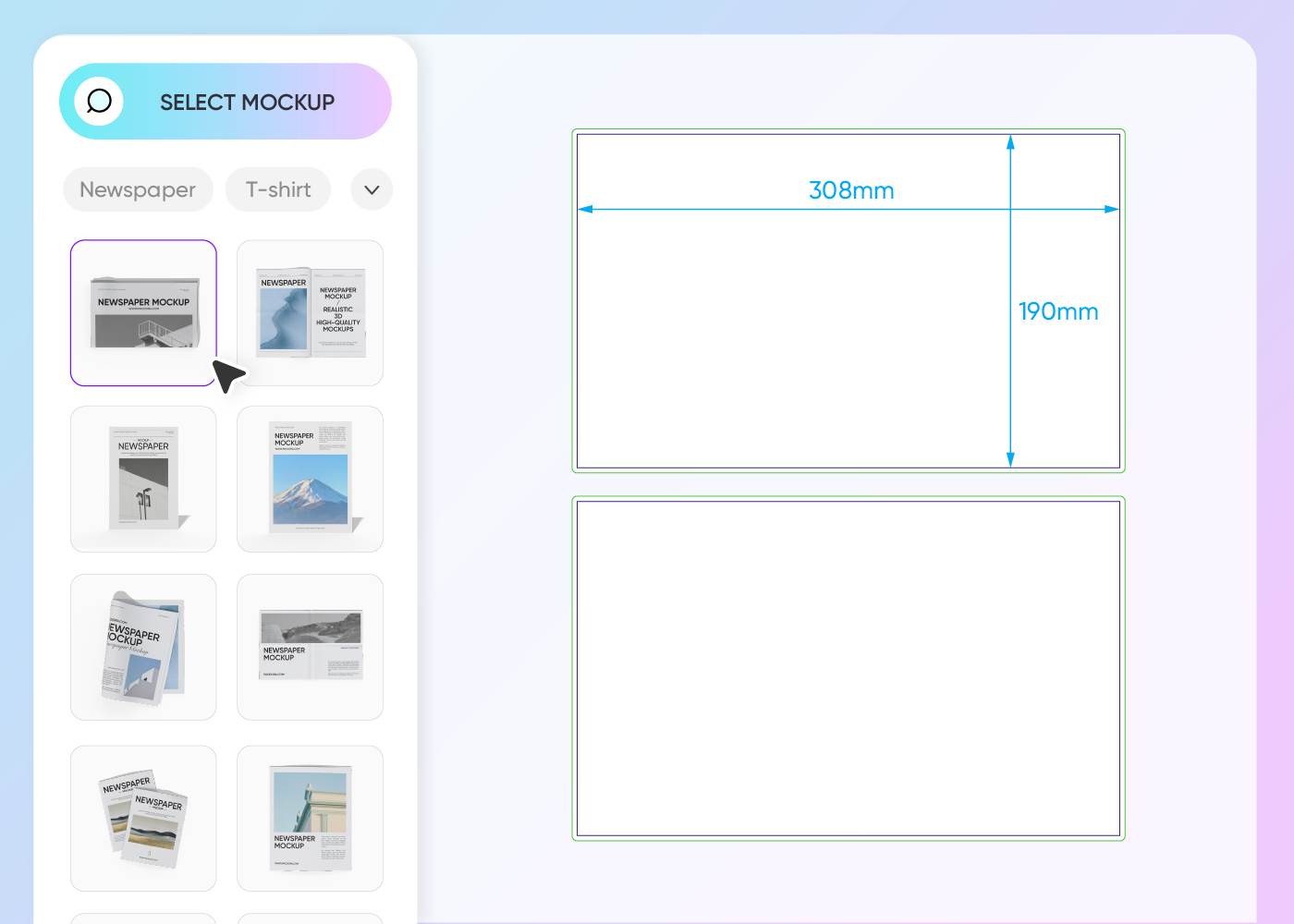 Step 1: Select a newspaper ad layout