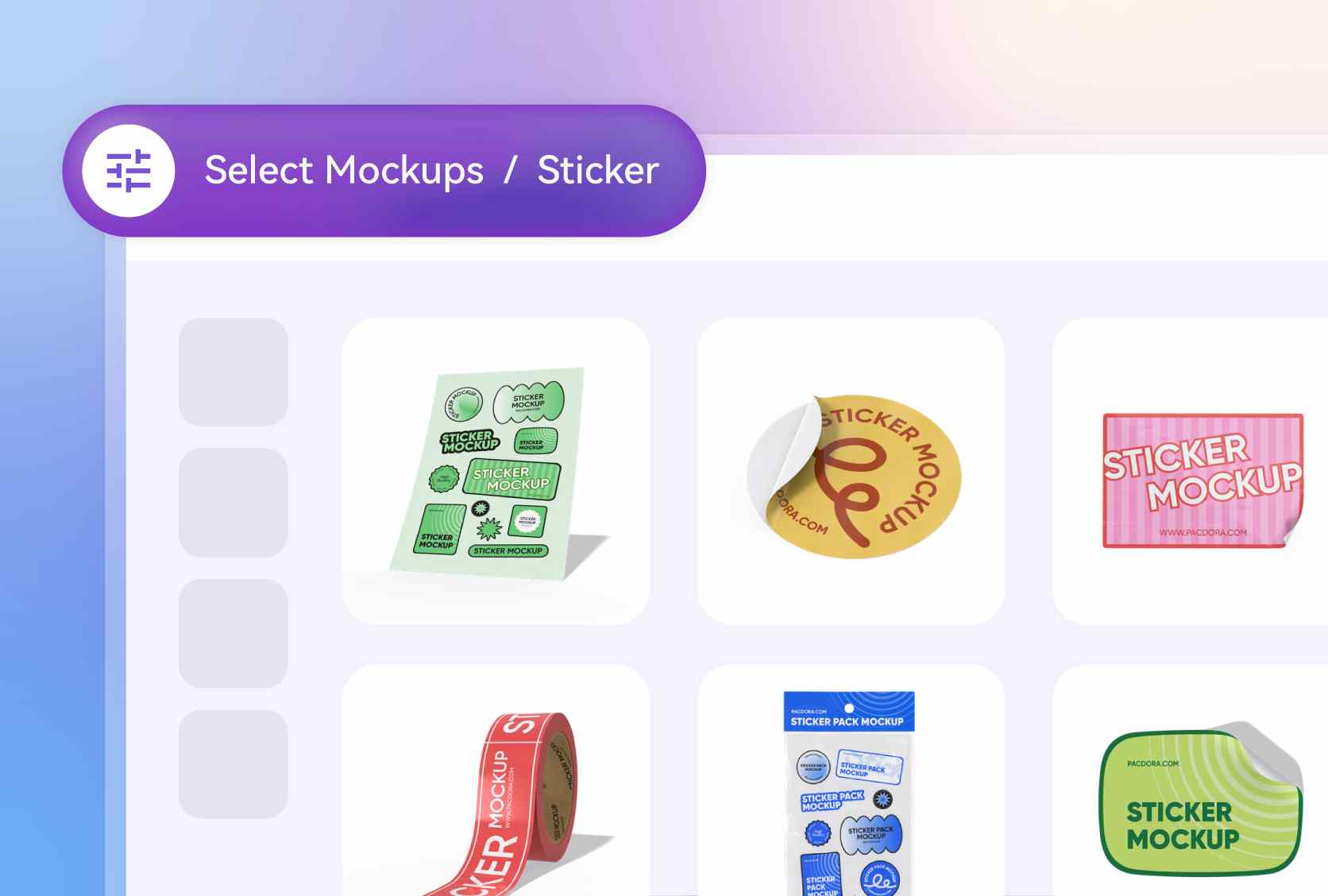 Explore diverse sticker mockup styles