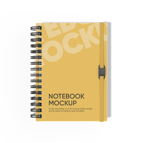 Square notebook mockup