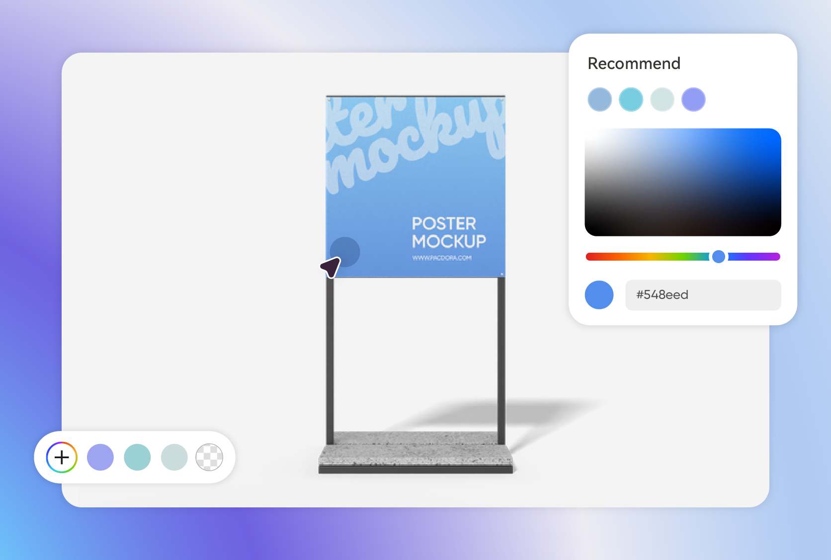 Customize your poster with high-visibility colors