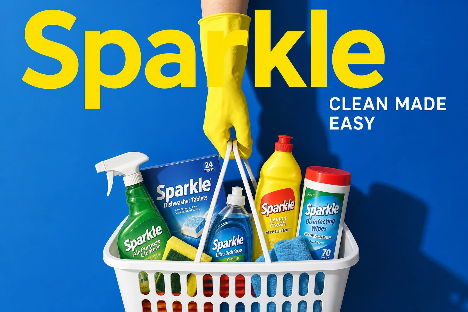 Sparkle household cleaning products