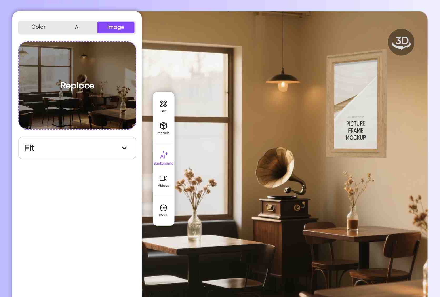 AI background for masterpiece wall art design