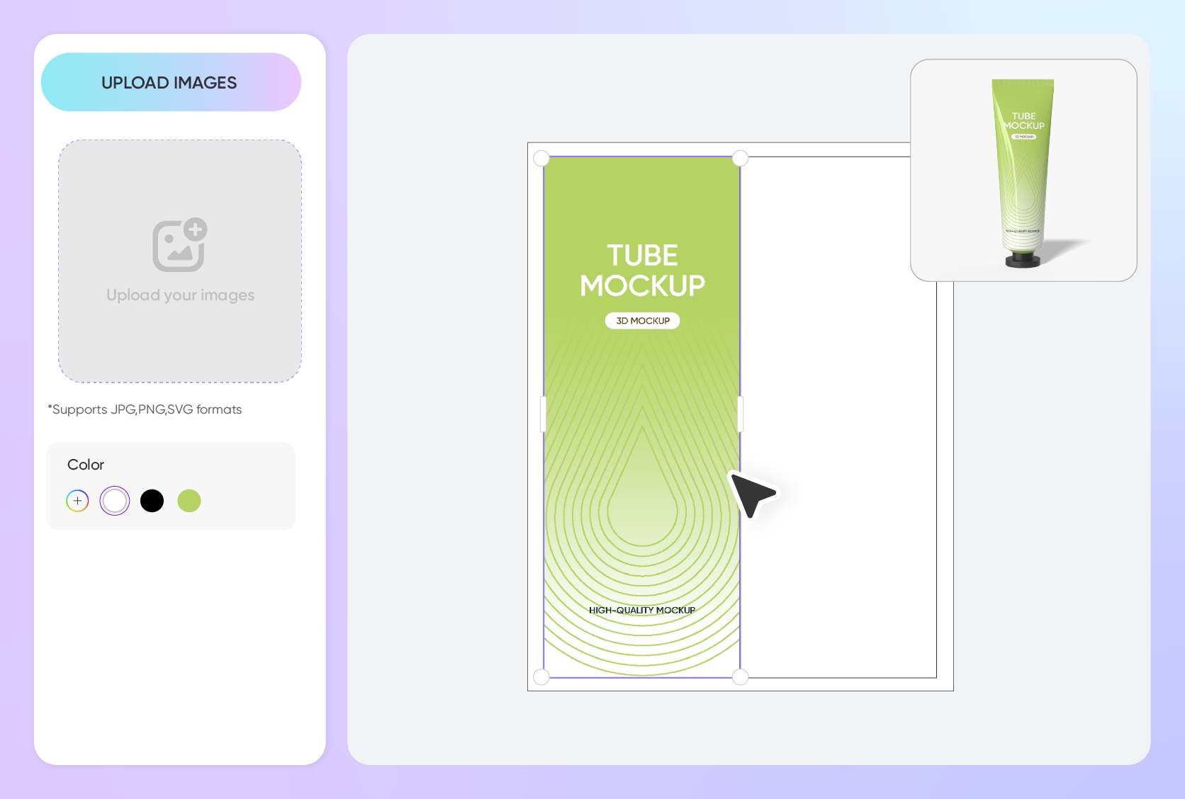True-to-life tube mockup designs
