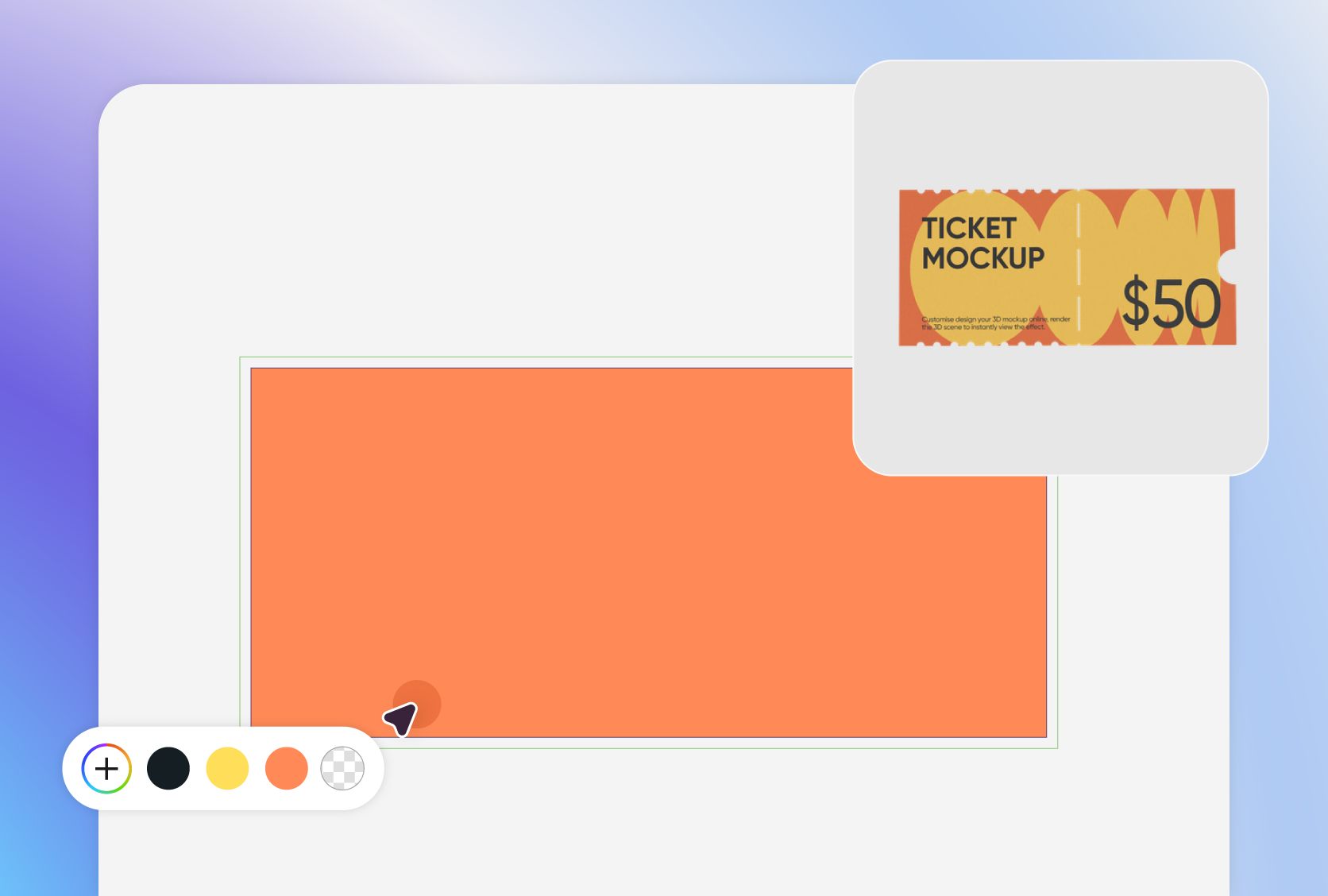 Explore diverse colors for your concert ticket