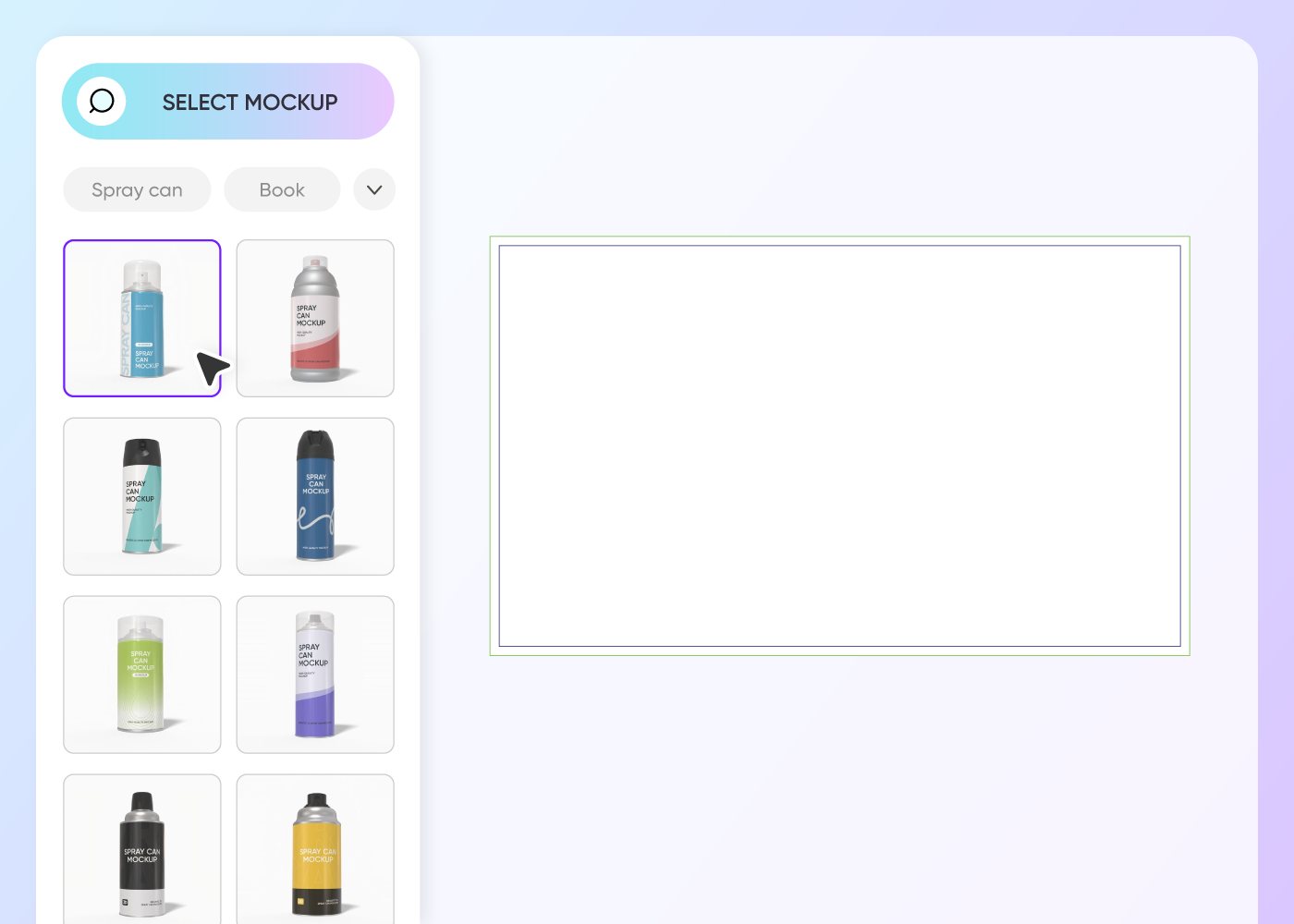 Choose a spray can mockup