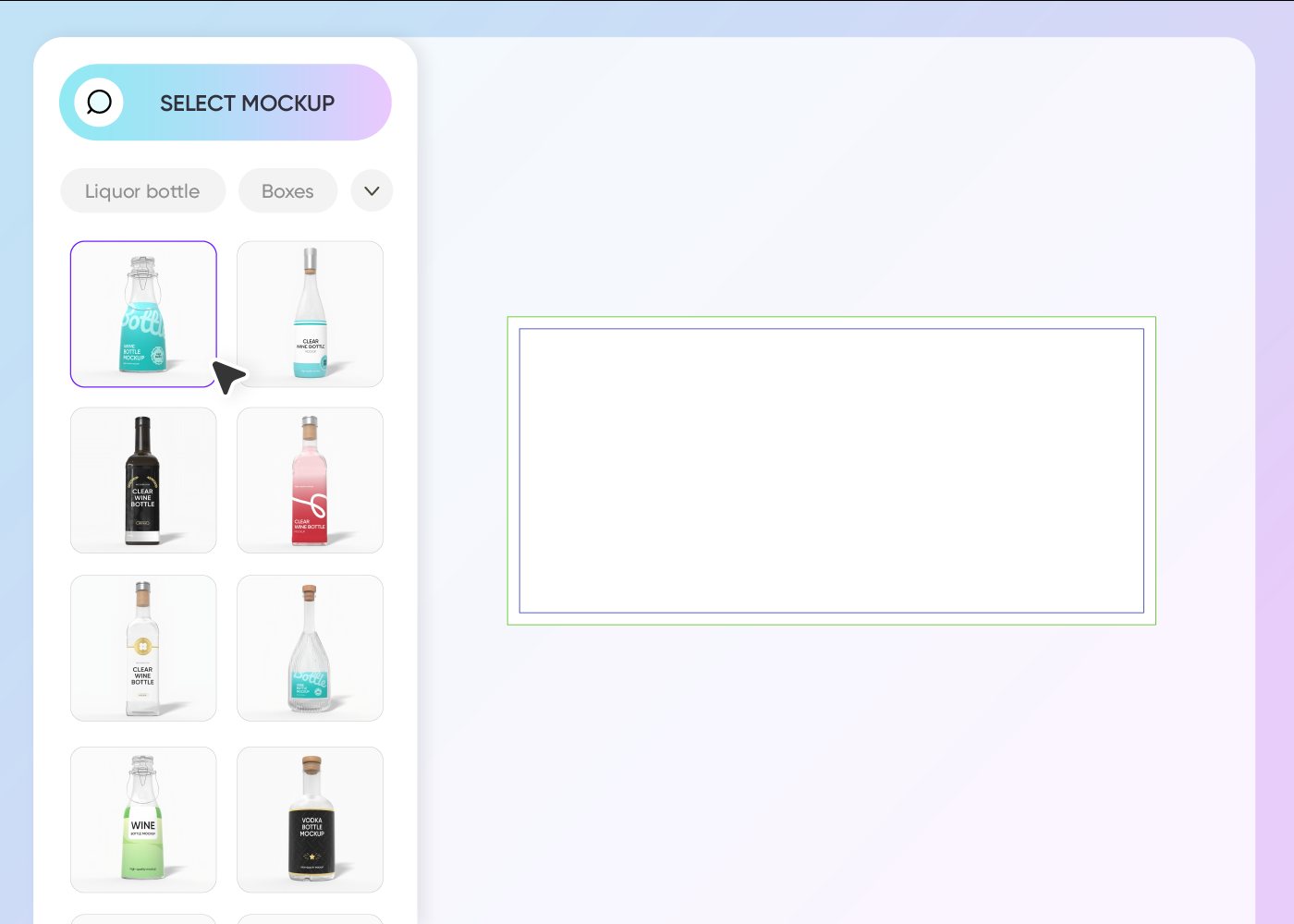 Step 1: Select a liquor bottle mockup