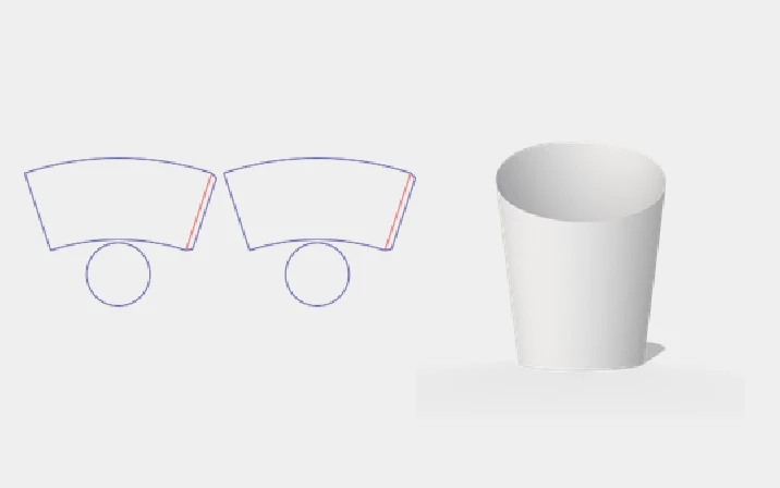 Plantilla de caja para patatas fritas