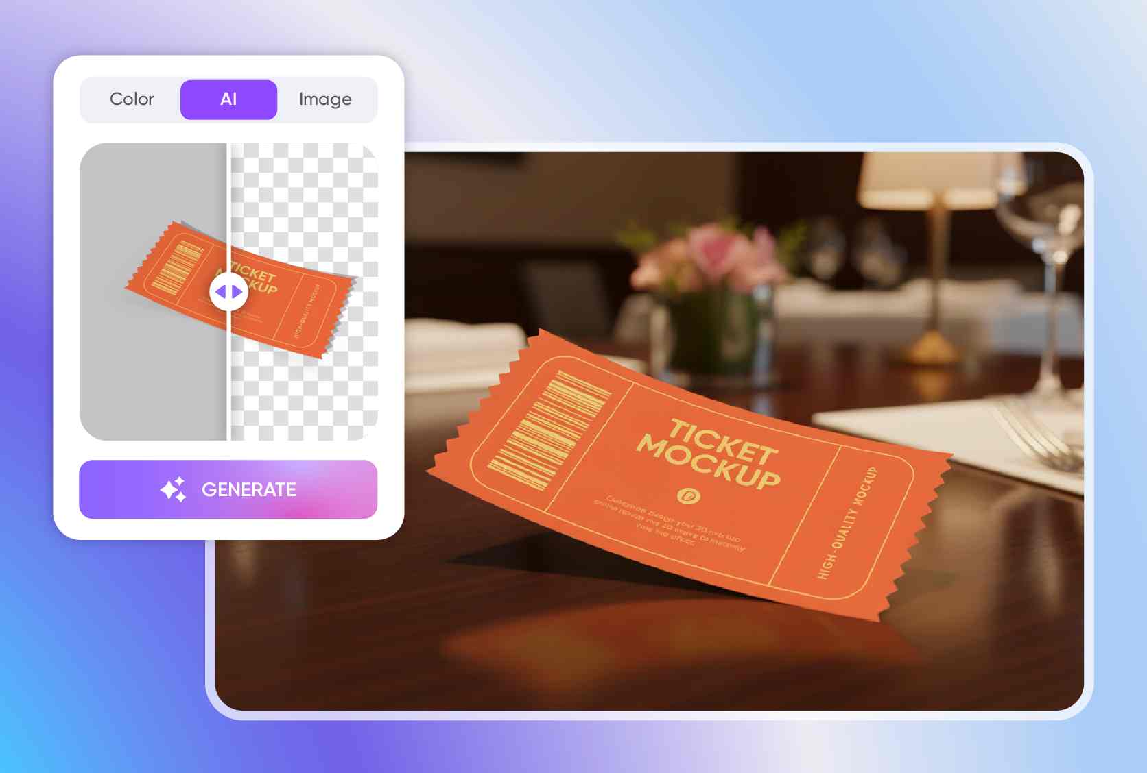 Background that connects your ticket with viewers