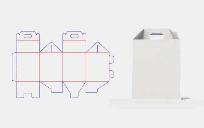 Square gable box template