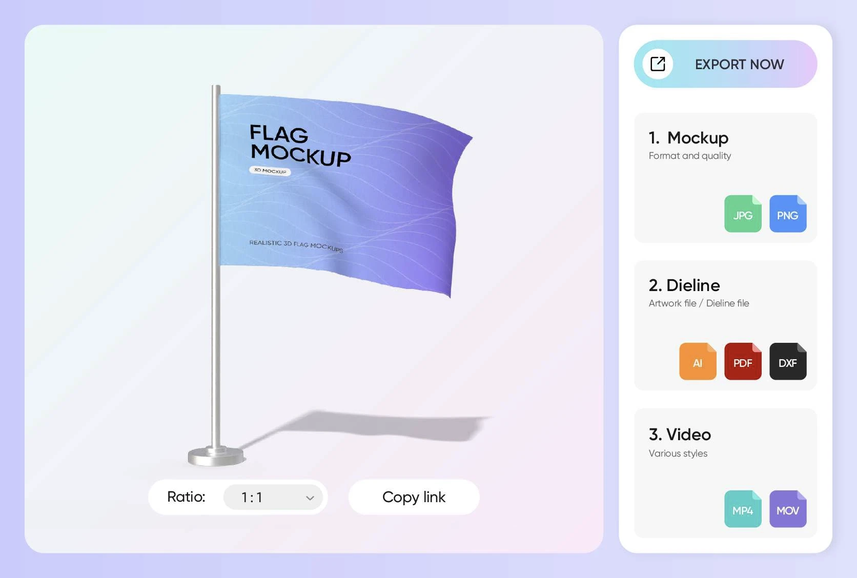 Diverse export formats for all projects
