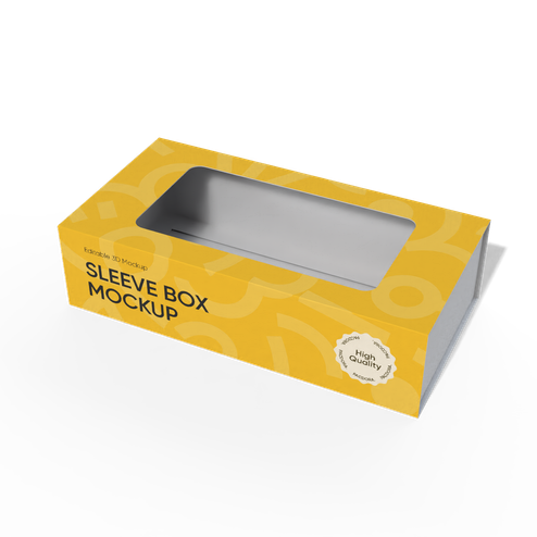 Window chocolate box mockup