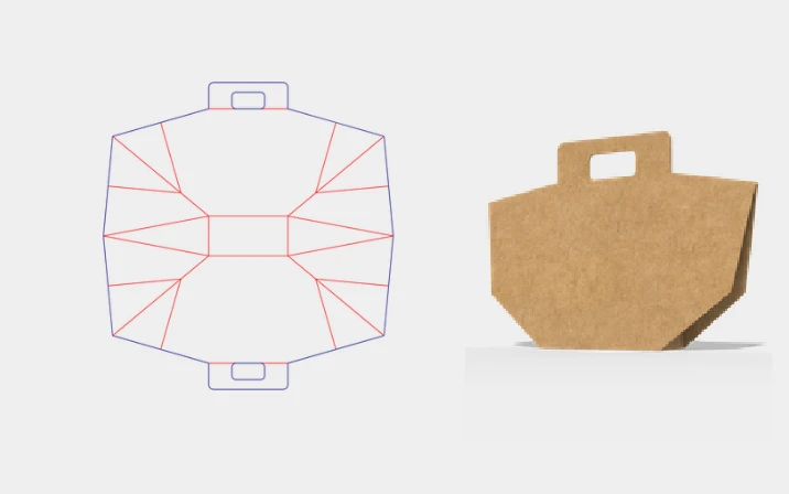 Folding paper bag