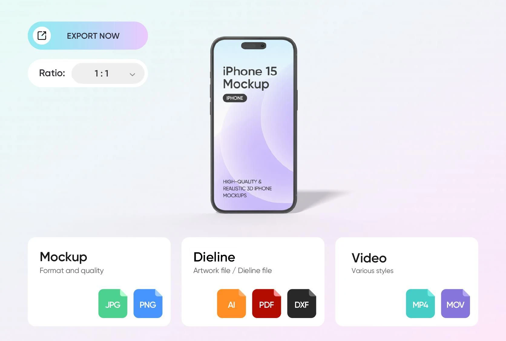 The most convenient iPhone 15 mockup generator