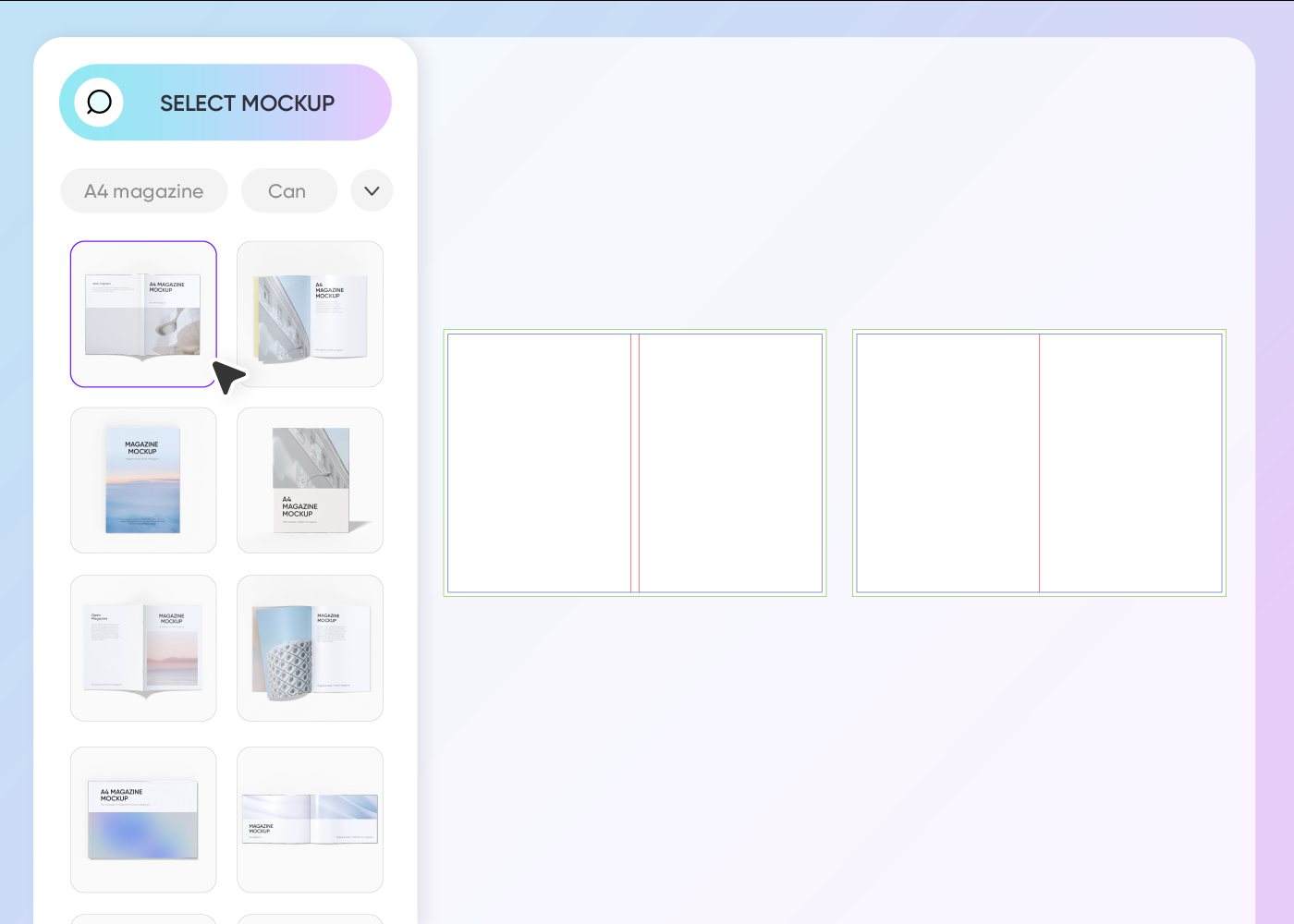 Step 1: Select an A4 magazine mockup