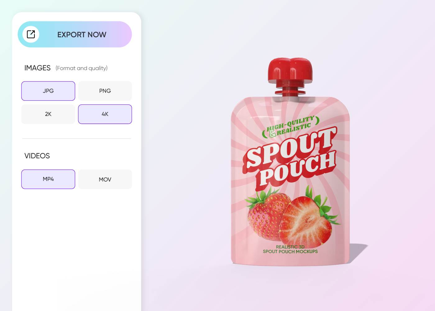 Step 3: Download your spout pouch