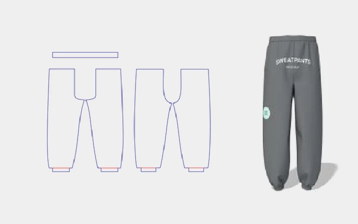 Comfort sweatpants template