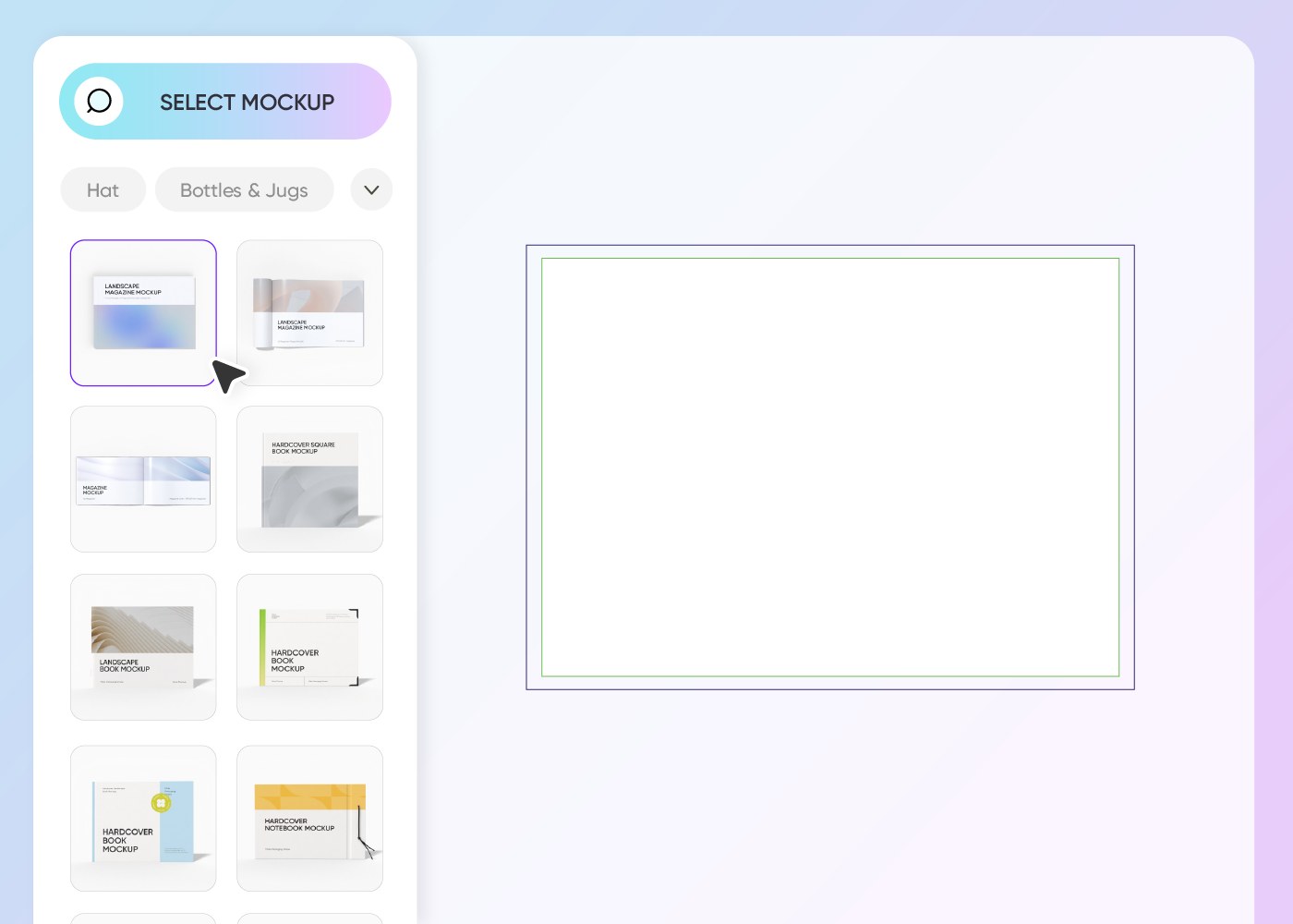 Step 1: Select a landscape book mockup