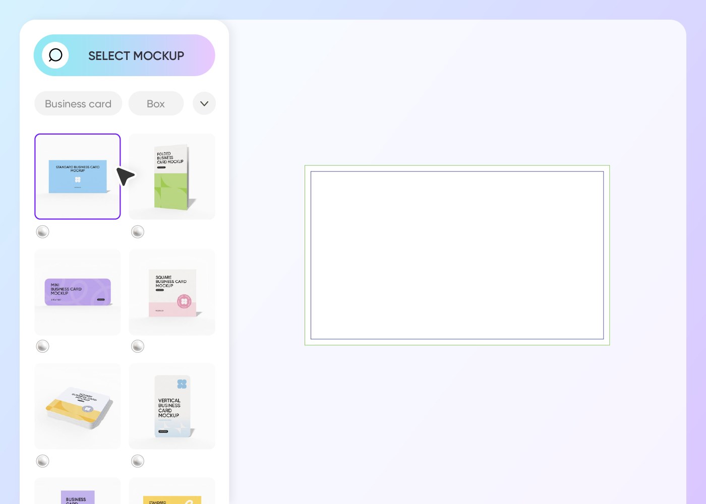 Step 1: Choose a business card