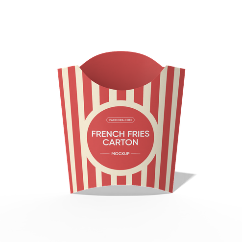 French fries box mockup