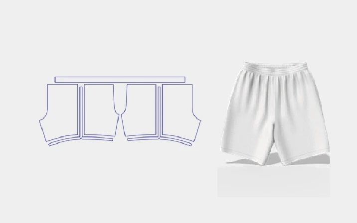 Sport shorts template