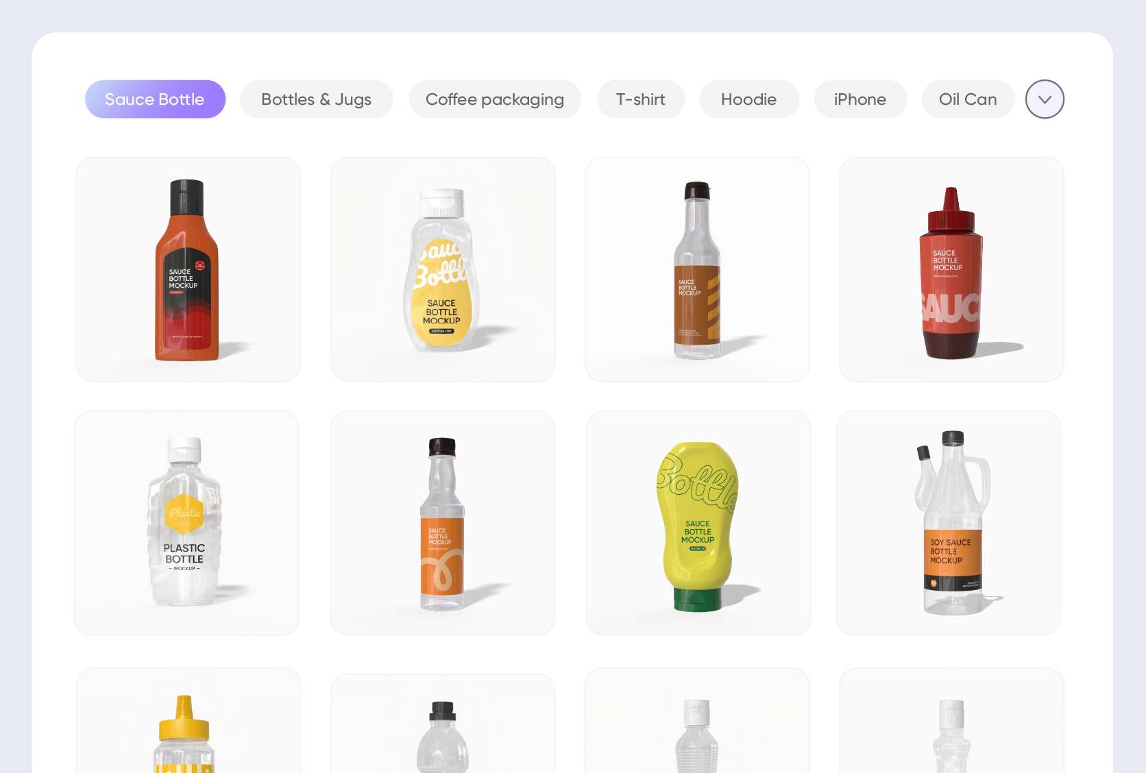 Diverse container types for sauce variety