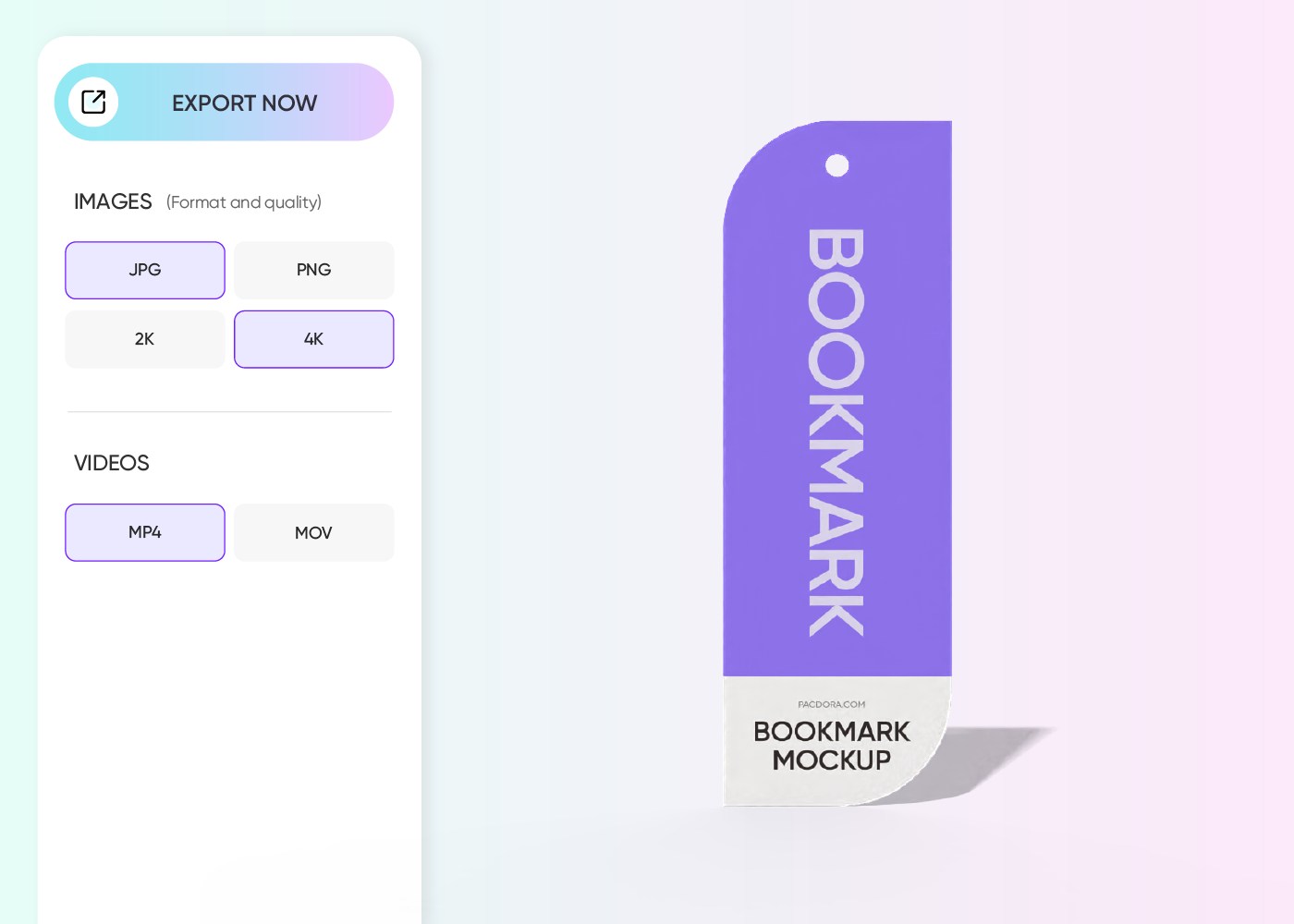 Step 3: Export your finished mockup