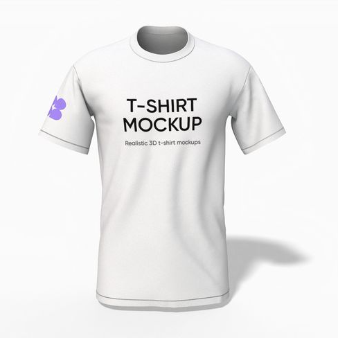 Men's round neck T-shirt mockup