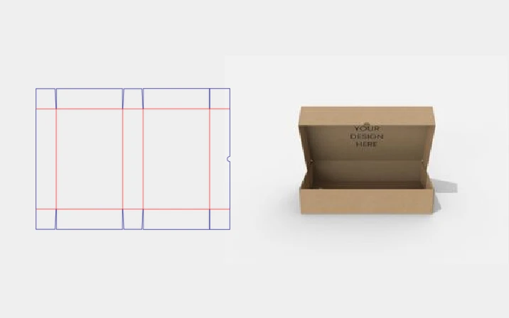 FEFCO 0409 flip top open box dieline